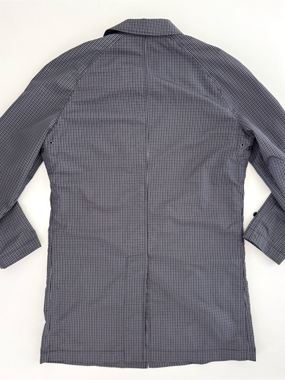 Hörst Düsseldorf Men’s Mac Style Rain Coat In Gray Micro Check - Size M - New - Picture 3 of 9